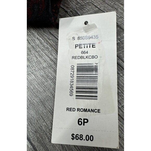 Allison Daley Blazer Suit Jacket Womens 6P Petite Red Romance Zip Up Pockets NEW - Picture 3 of 10